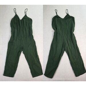 Universal Thread Olive Green Sleeveless V-Neck Jumpsuit Romper
